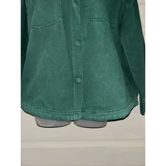 Saltwater Luxe 100% Cotton Long Sleeve Denim Shirt Jacket Shacket Size M - Picture 4 of 9